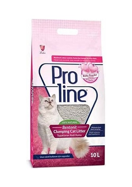 Proline Bebek Pudralı Topaklanan Bentonit Kedi Kumu Ince 10 Lt - TT-008