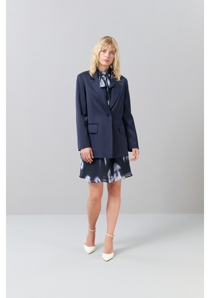 Tek Düğmeli Erkek Yaka Blazer Ceket Lacivert K2516002_015 fırsatları