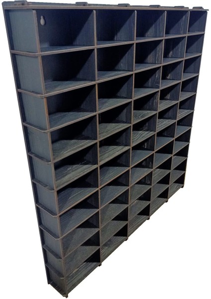 Ahşap Dekoratif Duvar Araba Rafı Düz ( 50 Araçlık ) fiyatları