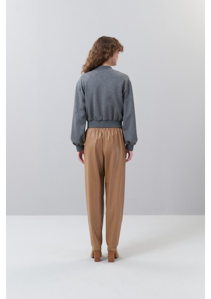 Aplike Nakışlı Önü Fermuarlı Mont Gri K2527502_004 fiyatları