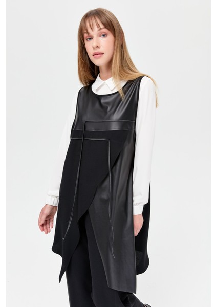 Asimetrik Kesimli Üçlü Takım Siyah modelleri