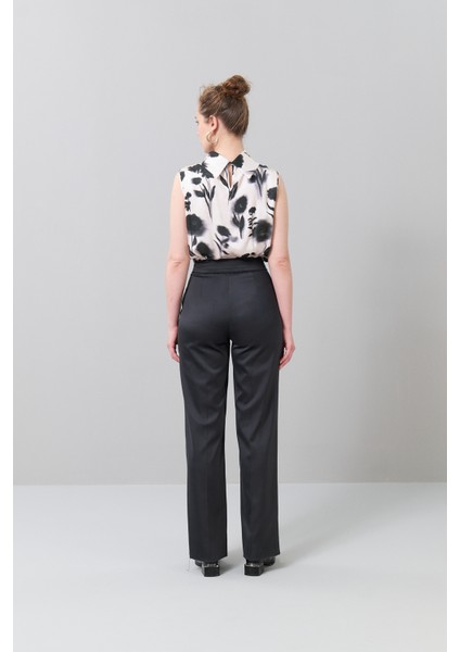 Düz Paça Saten Pantolon Siyah K2512005_001 fiyatları