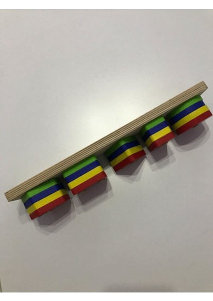 Eğitici Ahşap Geometrik Şekilli Montessori Bul Tak (21'parça)