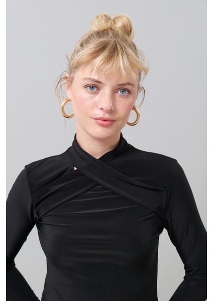 Düğüm Görünümlü Bluz Siyah K2523006_001 modelleri