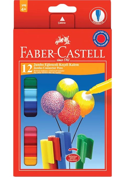 Eğlenceli Jumbo Keçeli Kalem 12 Renk (662120)