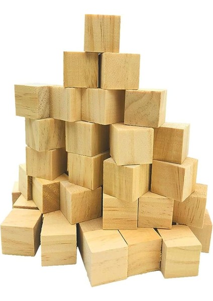 Ahşap Küp Bloklar 1CMX1CMX1CM 1000ADET Doğal Ahşap Küp