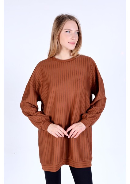 4315A Oysoh Çizgili Tunik Taba