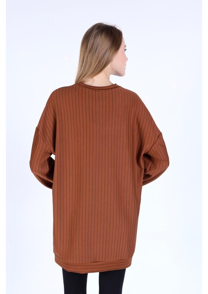 4315A Oysoh Çizgili Tunik Taba