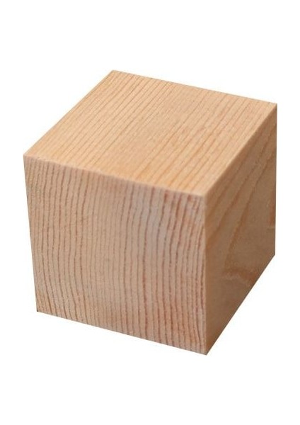 (2X2X2 cm 100 Adet) Çam Hobi Ahşap Küp