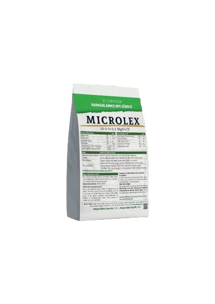 Microlex (10-5-5+3,5mgo +Te) Mikro Element Gübre 1 kg