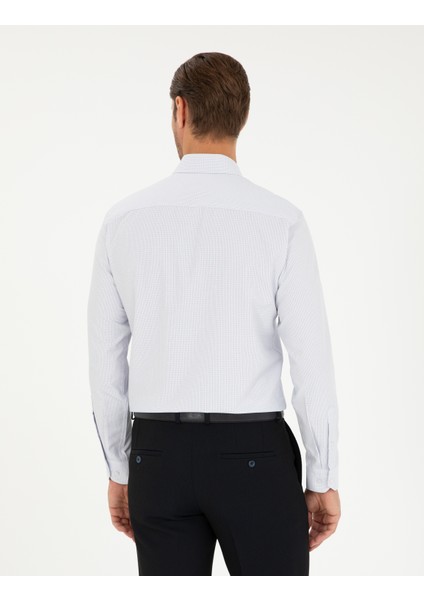 Erkek Lacivert Slim Fit Uzun Kollu Gömlek 50294168-VR033 indirimleri