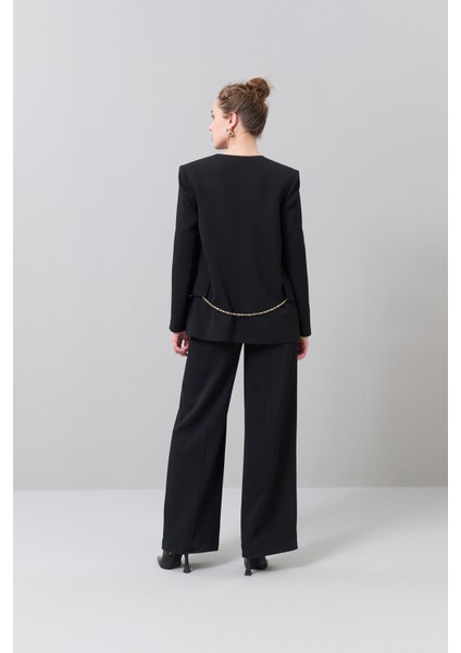 Gold Zincir Detaylı Ceket Siyah K2516009_001 fiyatları