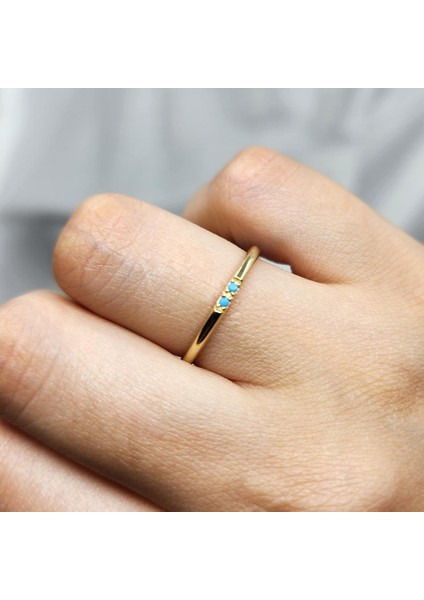 Gümüş Yüzük - Firuze(Turkuaz) Taşlı 925 Ayar Gümüş Alyans Yüzük fırsatları