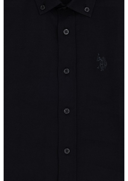 U.S. Polo Assn. Erkek Çocuk Siyah Basic Gömlek 50297377-VR046