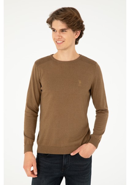 Erkek Haki Melanj Kazak /Triko 50288888-VR125 modelleri