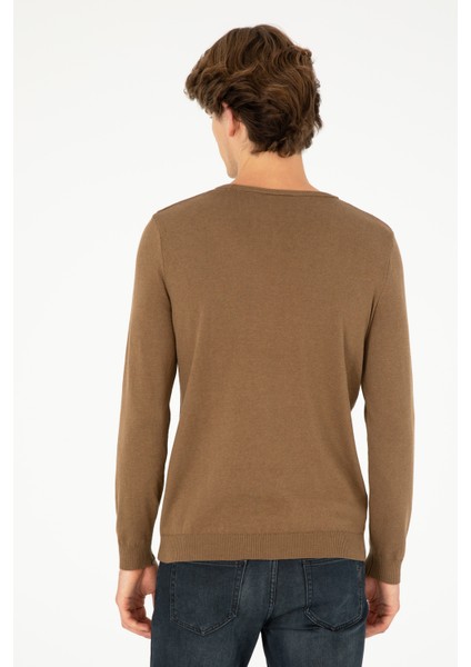 Erkek Haki Melanj Kazak /Triko 50288888-VR125 indirimleri