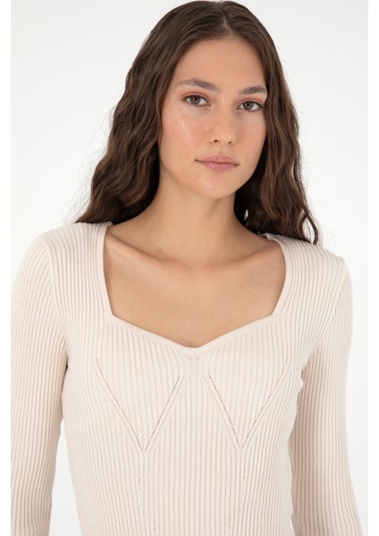 Kadın Krem Kazak /Triko 50293163-VR071 fiyatları