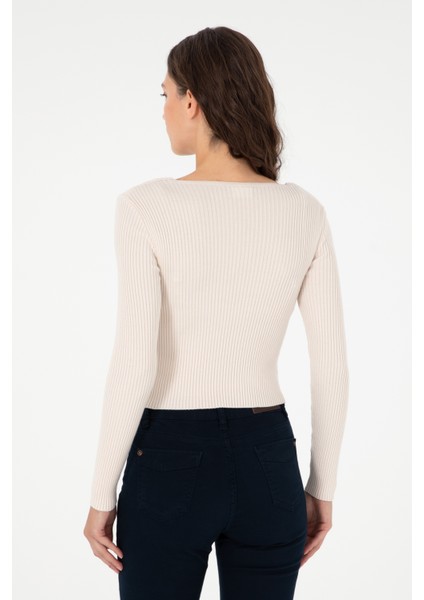 Kadın Krem Kazak /Triko 50293163-VR071 indirimleri