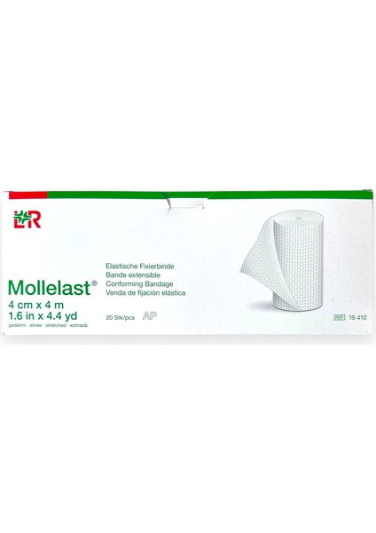 Mollelast Parmak Kompresyon Bandajı 4cm X 4m - 19410 - 1 Kutu (20 Adet)