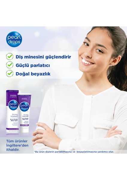 Strong-Diş Minesini Güçlendiren, Parlatıcı, Leke Çıkaran Beyazlatıcı Diş Macunu 75ml