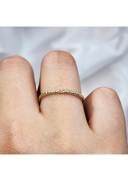 Gümüş Yüzük - Dövülü Model İnce Zarif Tasarım 925 Ayar Gümüş Alyans fırsatları