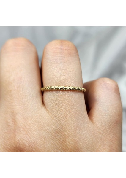 Gümüş Yüzük - Dövülü Model İnce Zarif Tasarım 925 Ayar Gümüş Alyans indirimleri