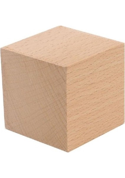 (8X8X8 cm 6 Adet) Kayın Hobi Ahşap Küp