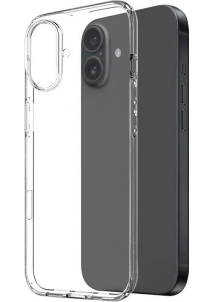 iPhone 16 Plus Kılıf Sararmaz Sert Mika Şeffaf