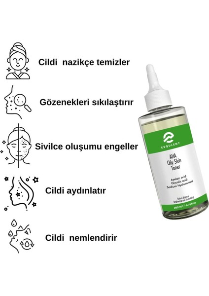 Aha Oily Skin Toner - Yağlı Ciltler İçin Aha İçeren, Akne Önleyici Tonik 200 ml modelleri