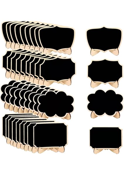 40PC Mini Kara Tahta Düğün Etiketi Partileri Deco Için 4 Farklı Stil (Yurt Dışından)