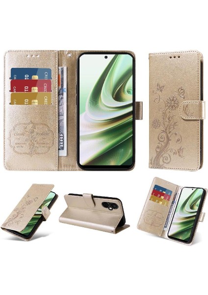 Oneplus Nord Ce 3 Için Flip Case Deri Çiçek Kart Yuvaları Flip (Yurt Dışından)