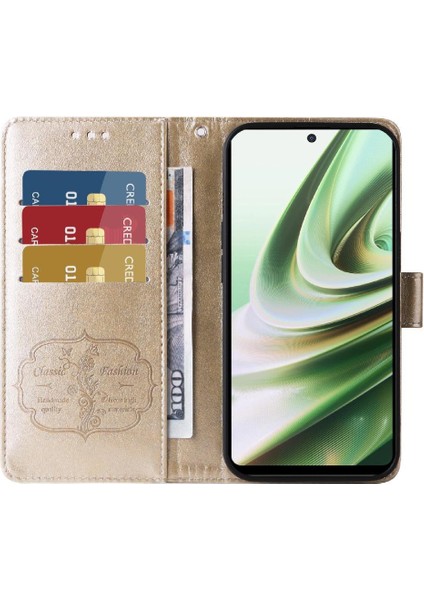 Oneplus Nord Ce 3 Için Flip Case Deri Çiçek Kart Yuvaları Flip (Yurt Dışından)