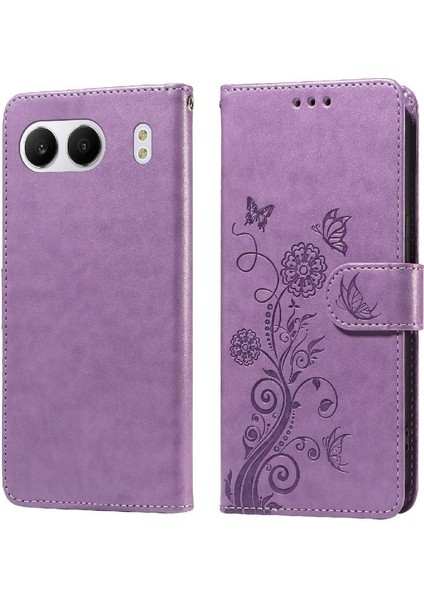 Oneplus Nord 4 Deri Çiçek Kart Yuvaları Flip Case Için Flip Case (Yurt Dışından)