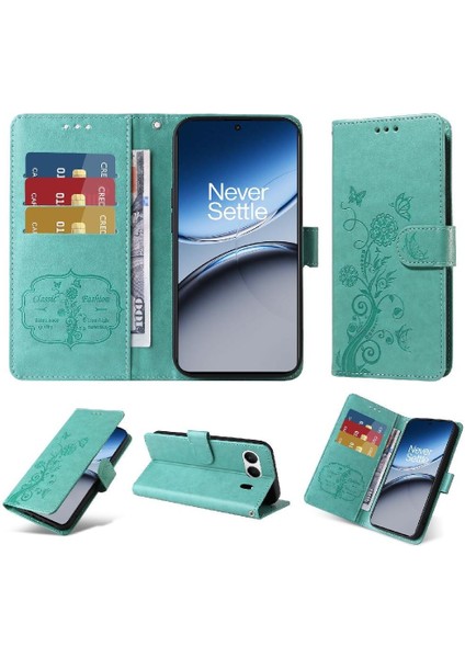 Oneplus Nord 4 Deri Çiçek Kart Yuvaları Flip Case Için Flip Case (Yurt Dışından)