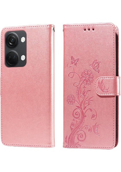 Oneplus Ace 2V Cardyuvaları Flip Çiçek Deri Için Flip Case (Yurt Dışından)