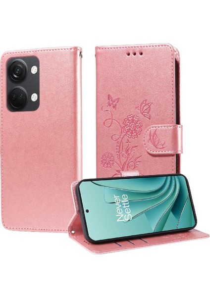 Oneplus Ace 2V Cardyuvaları Flip Çiçek Deri Için Flip Case (Yurt Dışından)