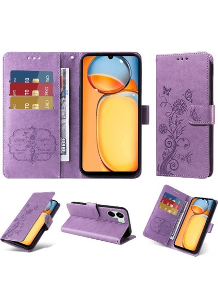 Xiaomi Redmi Için Flip Case Xiaomi 4g Cardyuvaları Flip Deri Çiçek (Yurt Dışından)