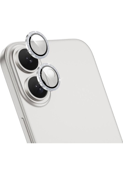 Apple iPhone 16 Plus LG-006 Diamond Lens Guard Kolay Uygulama Aparatlı Kamera Lens Koruyucu Yeşil fiyatları