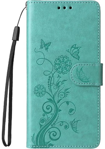 Xiaomi Redmi 10C Kart Yuvaları Deri Çiçek Flip Case (Yurt Dışından)