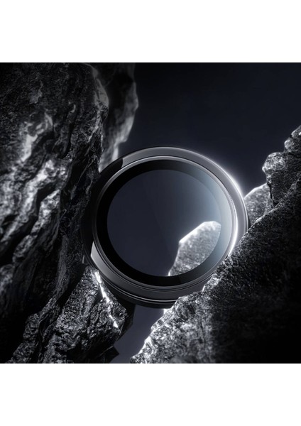 Apple iPhone 16 Pro Max Uyumlu Parlama Önleyici Glass Warrior Metal Kamera Lens Koruyucu Siyah