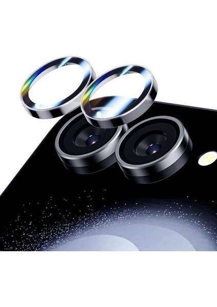 Galaxy Z Flip 6 Uyumlu King Kong Kamera Lens Koruyucu Gümüş