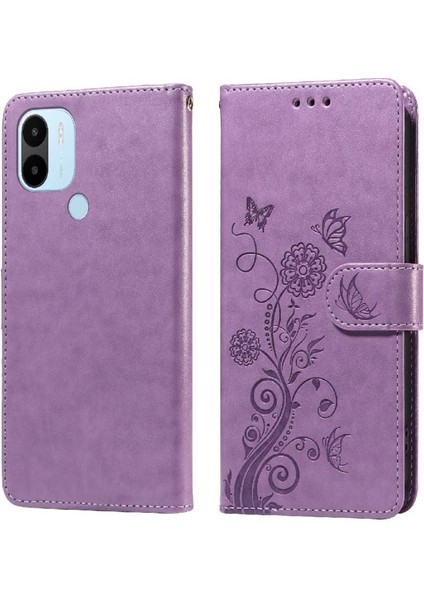 Xiaomi Redmi A1 Artı Kart Yuvaları Deri Çiçek Flip Case (Yurt Dışından)