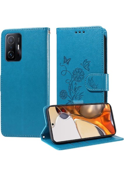Xiaomi 11T/11T Pro Çiçek Flip Deri Kart Yuvaları Için Flip Case (Yurt Dışından)