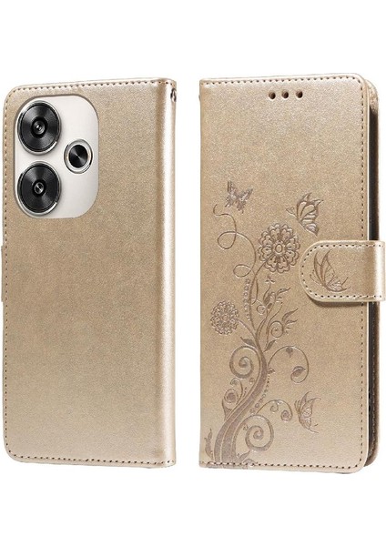 Xiaomi Poco F6 Cardyuvaları Flip Deri Çiçek Için Flip Case (Yurt Dışından)