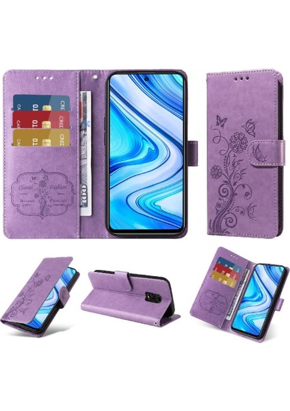 Xiaomi Redmi Not 9 Için Flip Case Pro 4g Çiçek Cardyuvaları Flip Deri (Yurt Dışından)