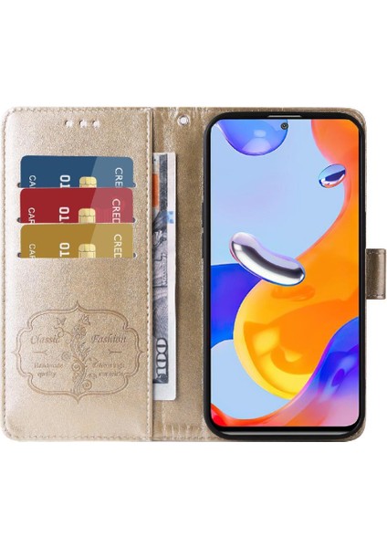 Xiaomi Redmi Not 11 Için Flip Case 4G/11S 4g Deri Çiçek Cardyuvaları Çevirin (Yurt Dışından)
