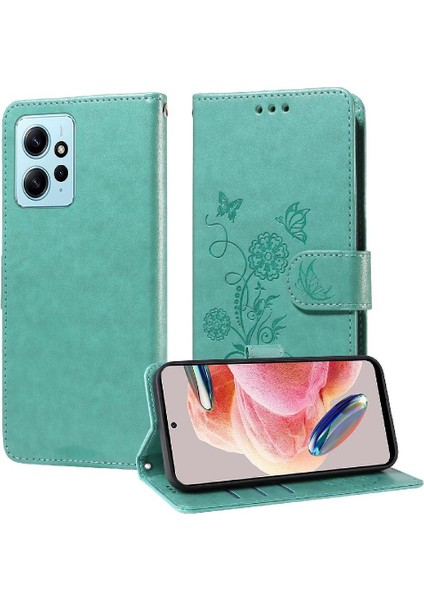 Xiaomi Redmi Not 12 Için Flip Case 4g Cardyuvaları Çiçek Deri Flip Case (Yurt Dışından)