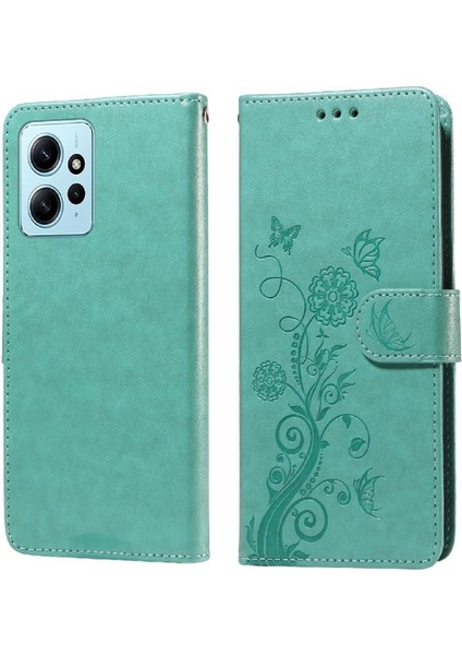 Xiaomi Redmi Not 12 Için Flip Case 4g Cardyuvaları Çiçek Deri Flip Case (Yurt Dışından)