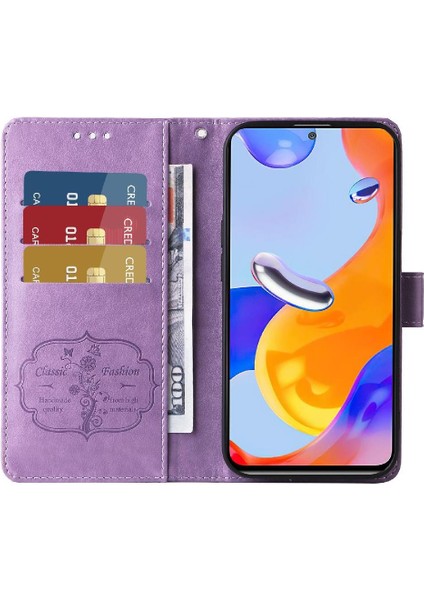 Xiaomi Redmi Not 11 Pro 4g Için Flip Case/5g Deri Çevirme Çiçek Cardyuvaları (Yurt Dışından)