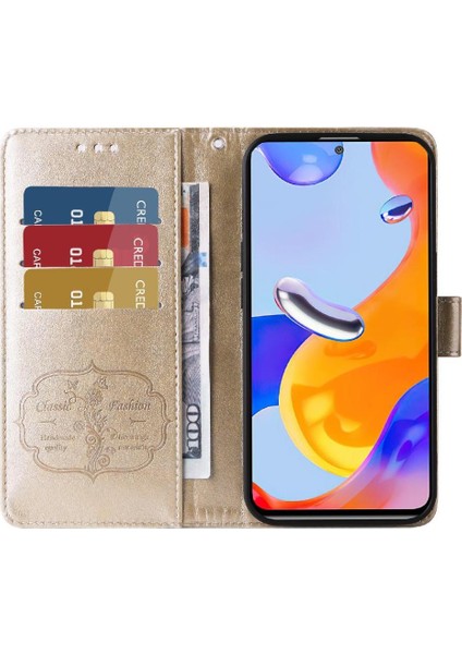 Xiaomi Redmi Not 11 Pro 4g Için Flip Case/5g Deri Çevirme Çiçek Cardyuvaları (Yurt Dışından)